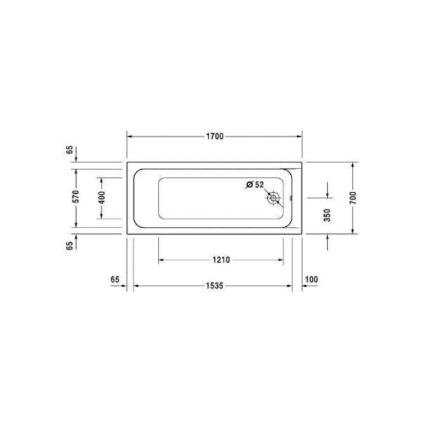 Ванна Duravit D-Code 170x70 700098000000000