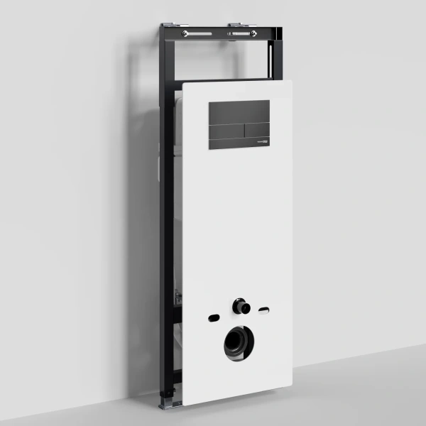 Инсталляция для унитаза WasserKRAFT Salm 27 27TLT.010.ME.WH.MB04 с кнопкой смыва, черный матовый