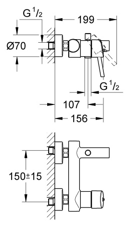 Смеситель для ванны Grohe Concetto 32211001