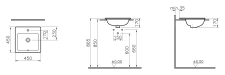 Раковина Vitra S20 5463B003-0001