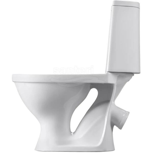 Унитаз-компакт Santeri Prime 1.P205.4.S00.00B.F (4640009670864) косой выпуск, с сиденьем, белый