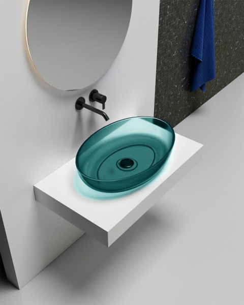 Раковина Abber Kristall 60 AT2801Aquamarin бирюзовый