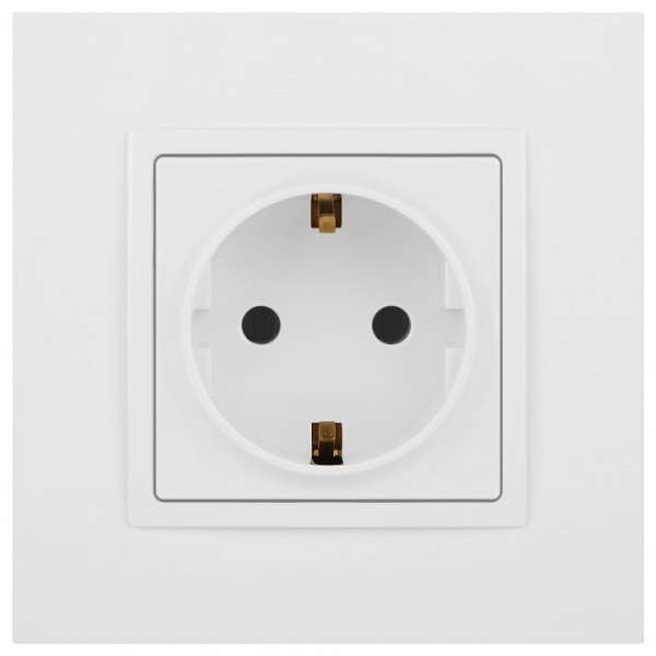 Розетка с заземлением, без рамки Эра Эра Elegance 14-2101-01М