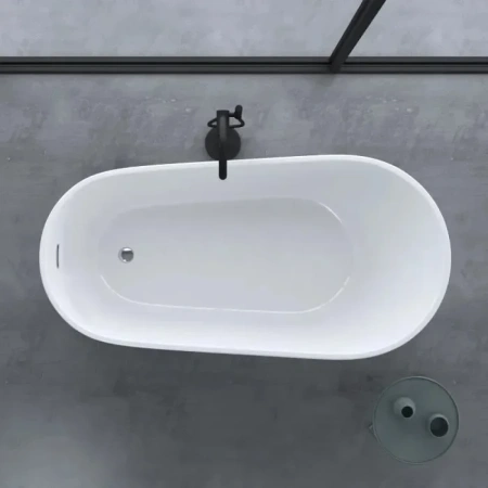 Акриловая ванна Ceruttispa Viva CT9127 170x75 см, отдельностоящая, белый