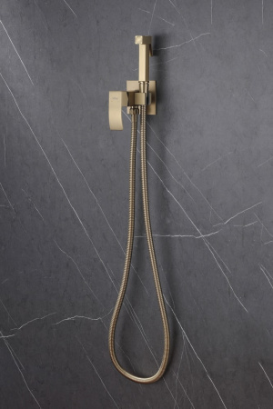 Гигиенический душ Abber Wasserfall AF8625G со смесителем золото матовое