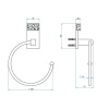 Полотенцедержатель THG Ginkgo U5E.F01.504N золото