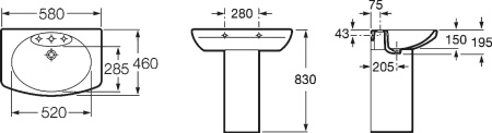Раковина Roca Dama Senso 327512000