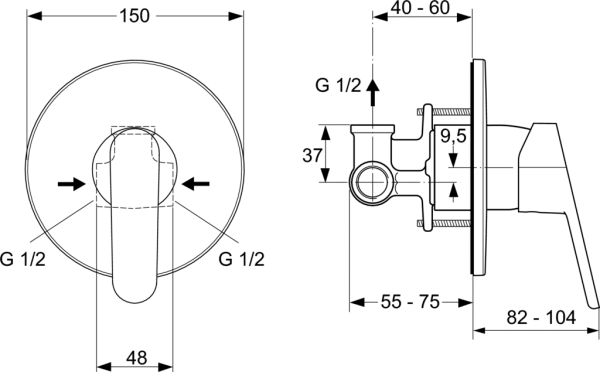 Смеситель для душа Ideal Standard Ceraplan II A5960AA