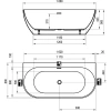 Акриловая ванна 166x80 см Ravak Freedom W XC00100033