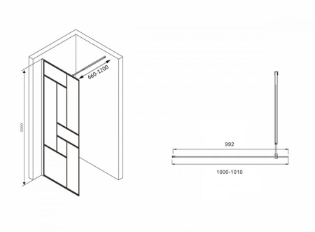 Душевая перегородка Abber Immer Offen AG63100B