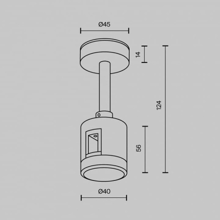Крепление для трека Maytoni Technical  TRA156C-IPC1-PT