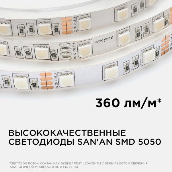 Лента светодиодная Apeyron Electrics Стандарт (в блистере) smd 5050 217BL