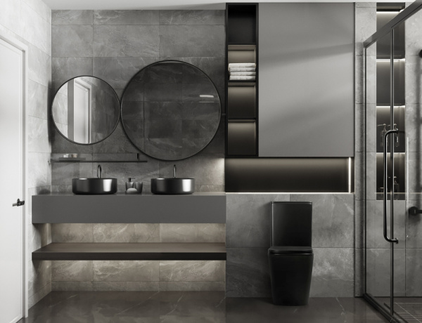 Унитаз напольный Abber Rechteck AC1210TMB черный