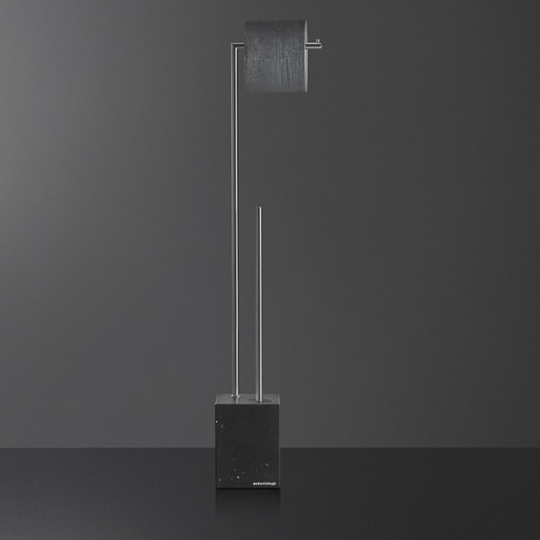 Стойка для ванной Antonio Lupi Biviocombi BIVIOCOMBI1.8/steel.nero marquinia сталь//черная марквиния