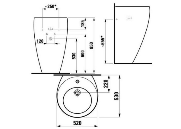 Раковина Laufen Alessi 8.1197.1.400.104.1-LCC