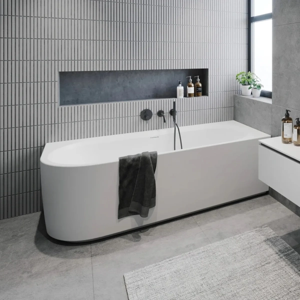 Акриловая ванна Riho Desire Corner Velvet B088001105 184x84 см L, угловая, белый матовый