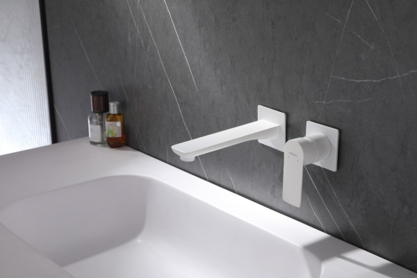 Смеситель для раковины Abber Weiss Insel AF8082FW белый матовый