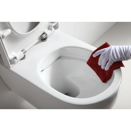 Унитаз подвесной SSWW CT2039V безободковый, с сиденьем микролифт, белый