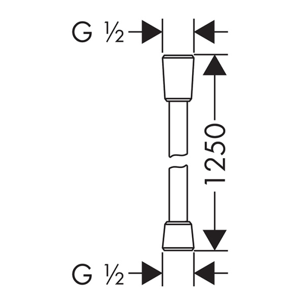 Душевой шланг Hansgrohe Isiflex 28272340 шлифованный черный хром