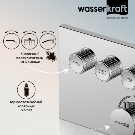 Термостатический смеситель для душа WasserKRAFT Dinkel 5858 Thermo