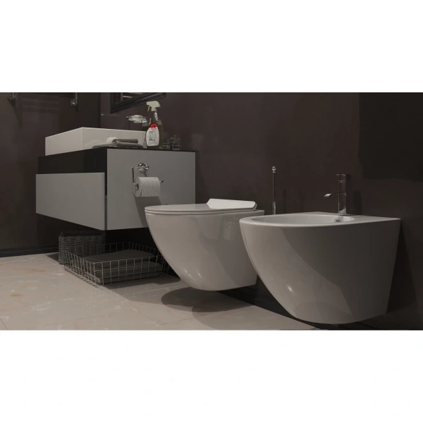 Унитаз подвесной Timo Kulo TK-403 безободковый, с сиденьем микролифт, белый