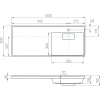 Раковина над стиральной машиной 120x50 см Акватон Лондри 1A72243KLH010