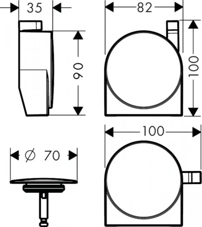 Внешняя часть излива Hansgrohe Exafill S 58117990 золото