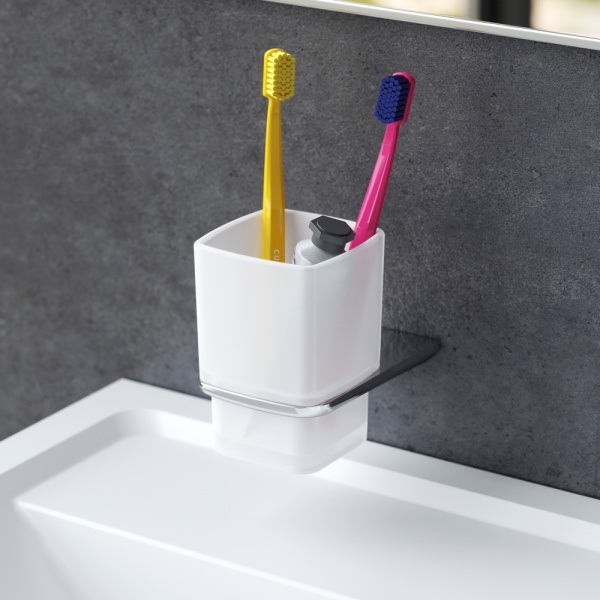 Стеклянный стакан с настенным держателем AM.PM Inspire 2.0 A50A34300