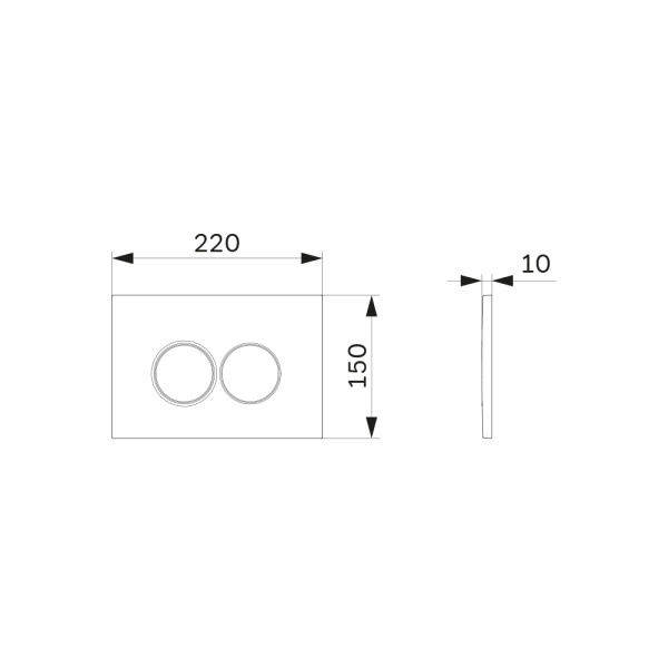 Клавиша смыва AM.PM ProC I070131
