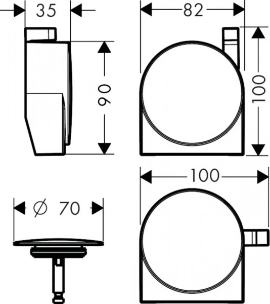 Внешняя часть излива Hansgrohe Exafill S 58117990 золото