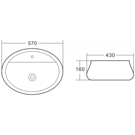 Раковина 57x43 см BelBagno BB1399