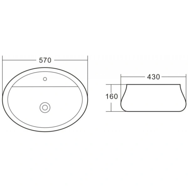 Раковина 57x43 см BelBagno BB1399