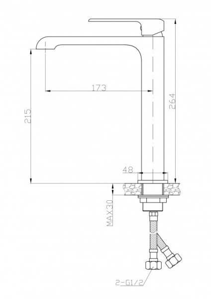 Смеситель для раковины BelBagno DORY DOR-LMC-CRM