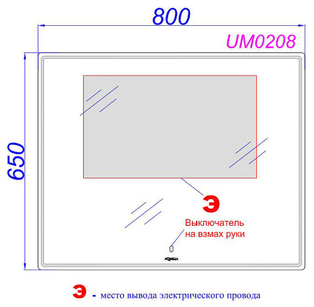 Зеркало Aqwella 80 UM0208