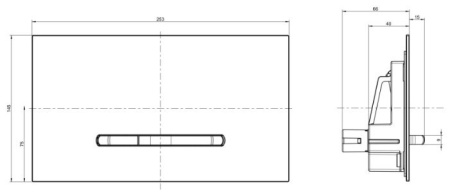 Клавиша смыва Villeroy&Boch ViConnect 922160RE белый глянцевый