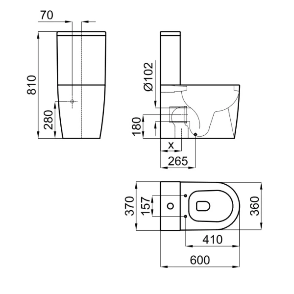 Унитаз-компакт Noken Acro N380000032 белый