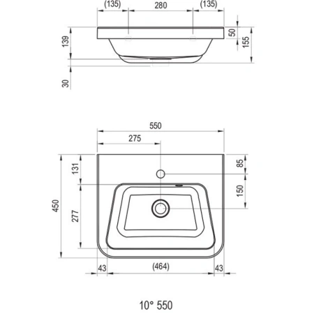 Раковина 65x48 см Ravak 10° 650 XJI01165000