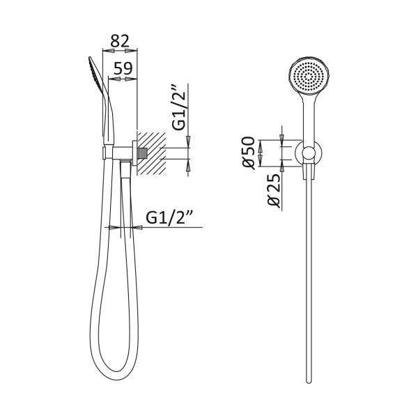 Душевой гарнитур Cezares CZR-B-KD-M-SS закат