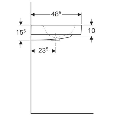 Раковина 60x48,5 см Geberit iCon 124060000