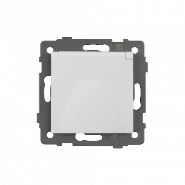 Розетка влагозащищенная с заземлением и со шторкой, без рамки с крышкой Arlight SCT 049833