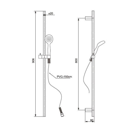 Душевой набор Paini Bergamo BRCR121L9