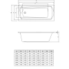 Акриловая ванна 150x70 см C-Bath Clio CBQ003004