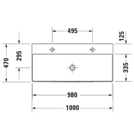 Раковина 100x47 см Duravit DuraSquare 2353100043