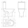 Унитаз-компакт безободковый с сиденьем BelBagno LOUNGE BB045CPR/SC