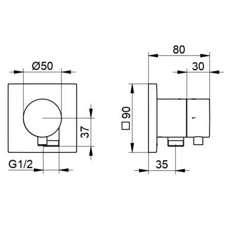 Переключатель Keuco IXMO 59548010201