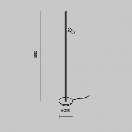 Торшер Maytoni Thin MOD395FL-L28BS3K