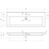 Раковина Cezares CZR-8070-120 121x46 см, накладная, белый