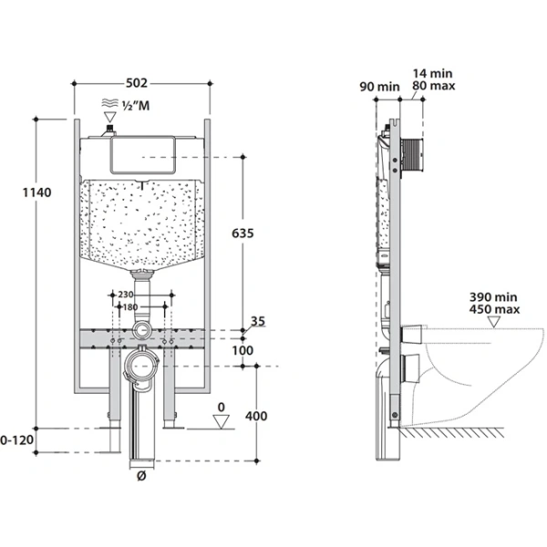 Инсталляция для унитаза Globo CAINSO3