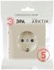 Розетка с заземлением, без рамки Эра Arktik Б0070417