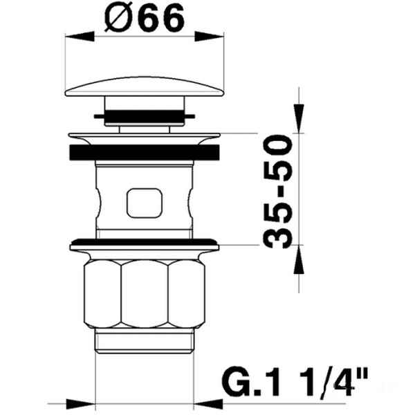 Донный клапан Cisal ZA0016202P розовое золото